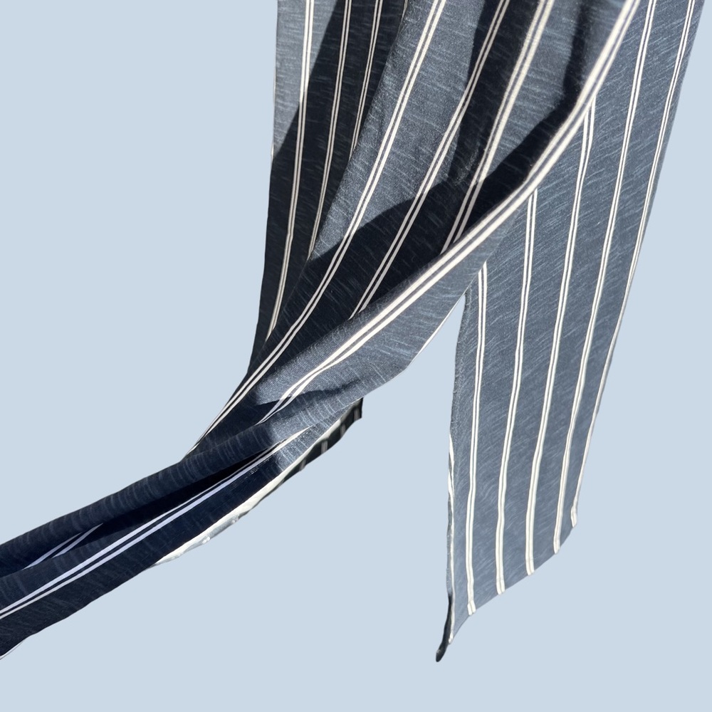ROXY NAVY BLUE STRIPED MIDI DRESS - Picture 3 of 5